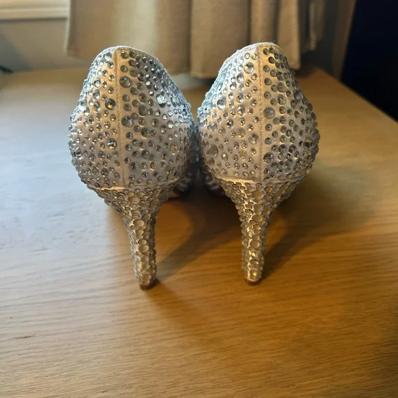 Touch Ups Silver Rhinestone Heels - Picture 2 of 5